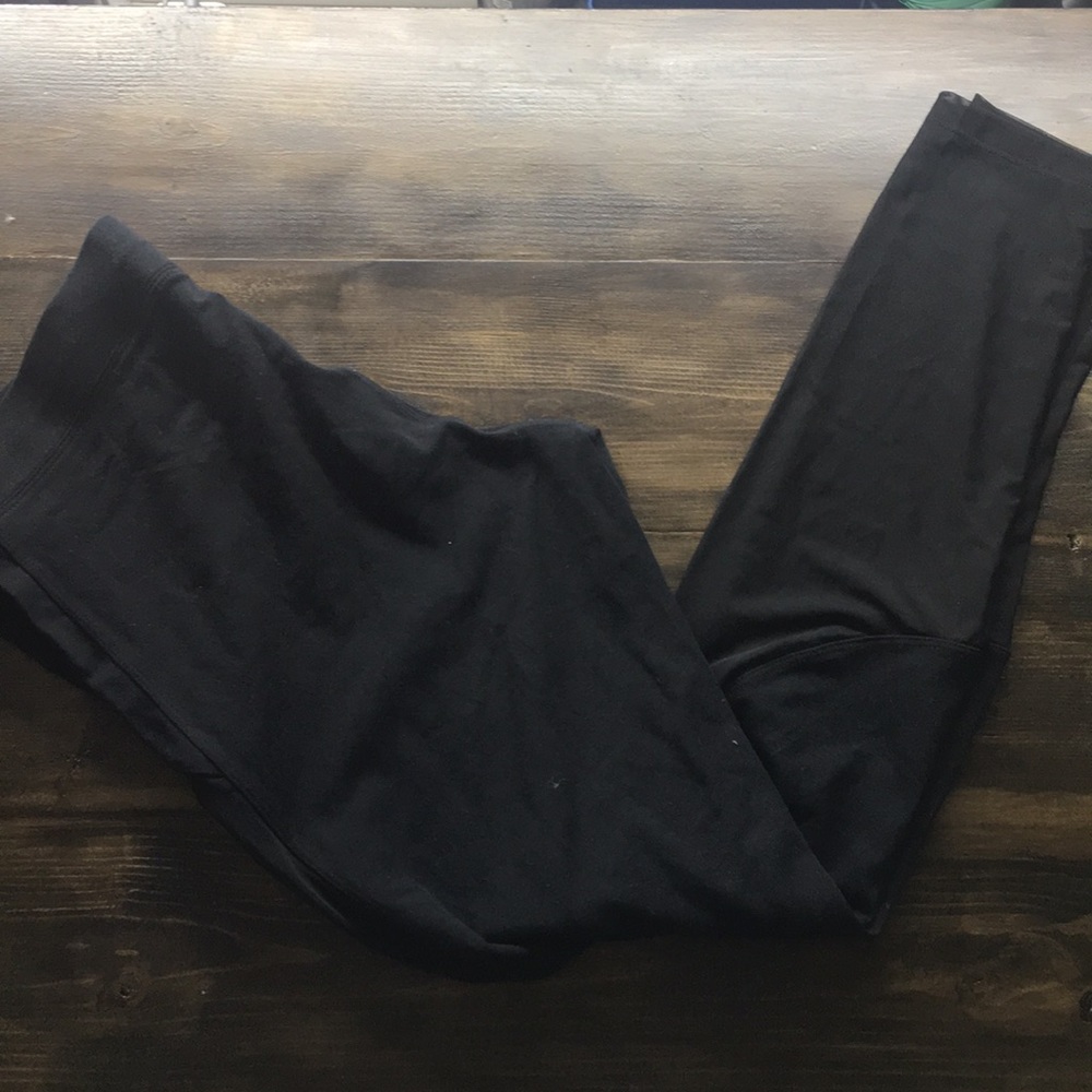Express Black Mesh Panel Cotton Leggings